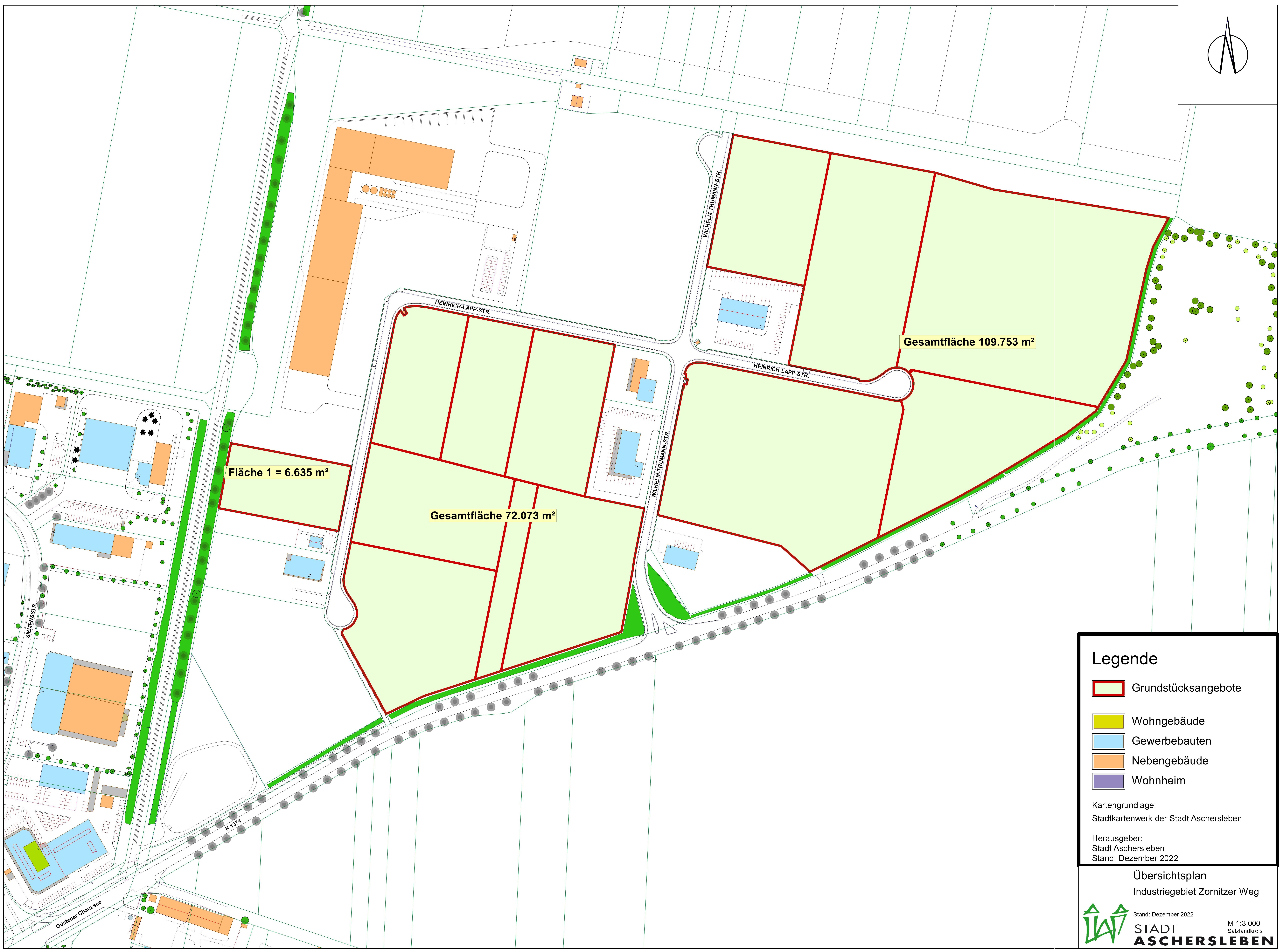 Bild vergrößern: Übersichtsplan Industriegebiet Zornitzer Weg / overview plan industrial area "Zornitzer Weg"