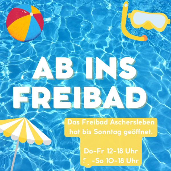 Bild vergrößern: Plakat fr Verlngerung der Freibadsaison