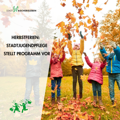 Bild vergrößern: Imagebild Kinder werfen Laub hoch