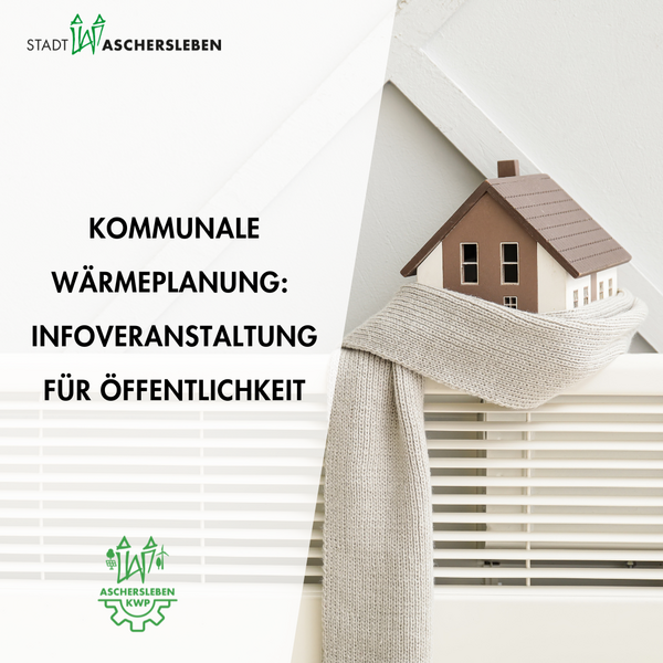 Bild vergrößern: Imagebild zur kommunalen Wrmeplanung mit Dekohaus auf Heizung und Schal drum