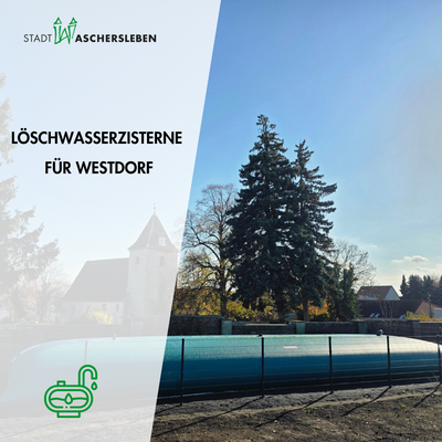 Bild vergrößern: Imagebild Einweihung Zisterne mit Zisterne im Hintergrund