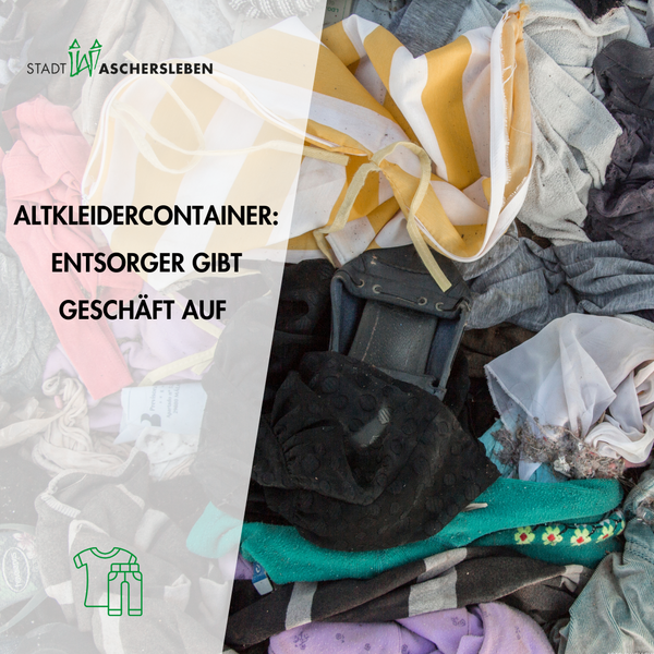 Bild vergrößern: Nahaufnahme von Altkleidern auf einem Haufen im Hintergrund