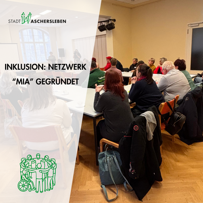 Bild vergr&ouml;&szlig;ern: Gr�ndungsveranstaltung vom Inklusionsnetzwerk MIA in Aschersleben - viele Leute sind an einem Tisch beisammen