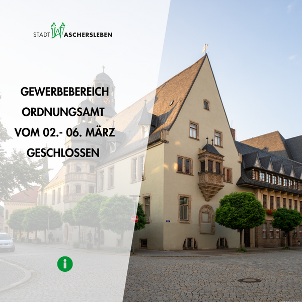 Bild vergr&ouml;&szlig;ern: Schlie�ung Gewerbebereich vom 02.-06. M�rz