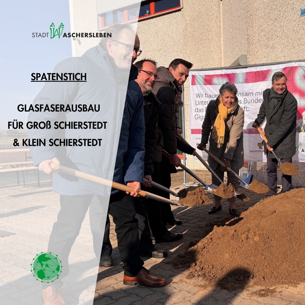 Bild vergr&ouml;&szlig;ern: Spatenstich Glasfaserausbau in Klein und Gro� Schierstedt