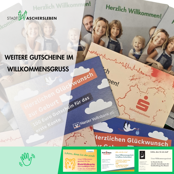 Willkommensgruß wird um weitere Gutscheine ergänzt / Stadt Aschersleben