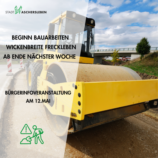 Bild vergr&ouml;&szlig;ern: Beginn Bauarbeiten Wickenbreite in Freckleben