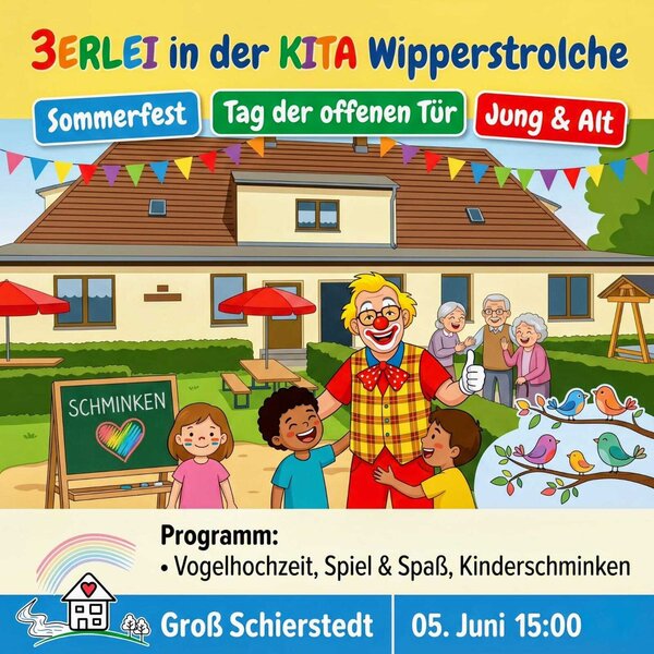 Bild vergr&ouml;&szlig;ern: 3erlei Sommerfest in der Kita Wipperstrolche Gro&szlig; Schierstedt