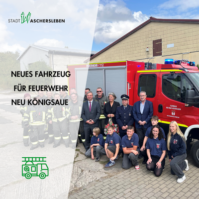 Bild vergr&ouml;&szlig;ern: Neues Fahrzeug f�r die Feuerwehr Neu K�nigsaue