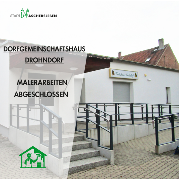 Bild vergr&ouml;&szlig;ern: Malerarbeiten am Dorfgemeinschaftshaus Drohndorf abgeschlossen