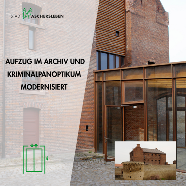 Bild vergr&ouml;&szlig;ern: Neuer Lift im Archiv / Kriminalpanoptikum