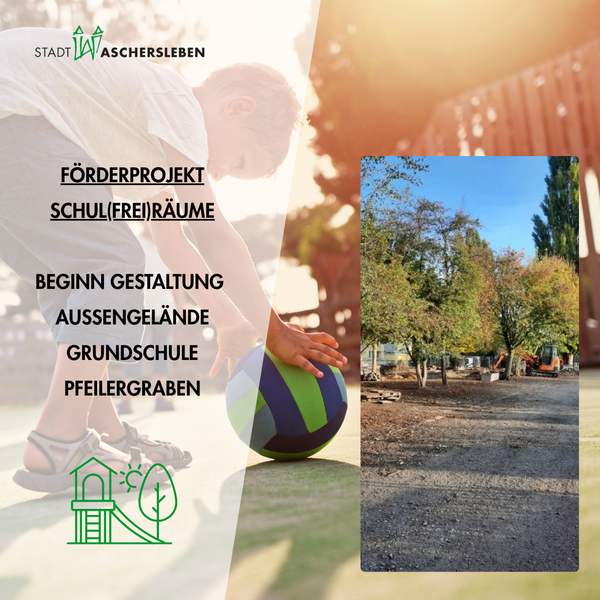 Bild vergr&ouml;&szlig;ern: F&ouml;rderprojekt Schul(frei)r&auml;ume:  Beginn Gestaltung der Au&szlig;enanlage an der Grundschule Pfeilergraben