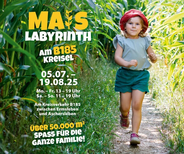 Bild vergrößern: Maislabyrinth vor den Toren Ascherslebens