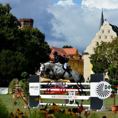 Hochkar&auml;tiger Pferdesport mitten im Park beim ASCANIA Pferdefestival