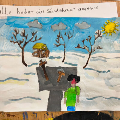 Bild vergrößern: 2025-02 GS Pfeilergraben Präsentation Malerei 2 (12)