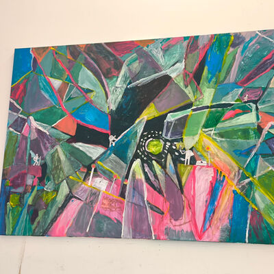 Bild vergr&ouml;&szlig;ern: 2026-02 GS Pfeilergraben Pr&auml;sentation Malerei2 (16)